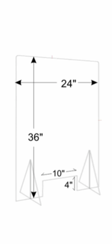 Safety Shield, Acrylic,  CounterTop Dividers,   24" x 32 "