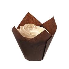 Tulip Brown Cup,  2"x 6-3/4",  65gsm (170),  1000pcs