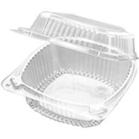 Salad Plastic Container Hinged,  6'',  500 pcs, #HL-661