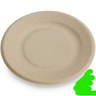 Kraft Sugarcane Round Plate, 8" , 600 pcs, use for pizza slice & ... #YPL08,  #Koality Brand