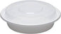 Microwavable Container Round Combo, 7'', 150 sets, 24 oz, #Dynasco, #White, #RS-24W (Regular Weight)