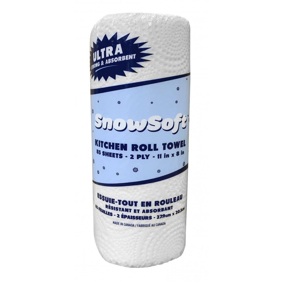 Household Kitchen Towel, 11" x 4.5", 12 rolls, 420 sheets, #Snowsoft