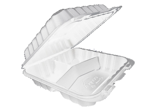 Pebble Container, 8"x 8"x 3",  3-compartment, 150 pcs,   #Snap Lock   #RP-803