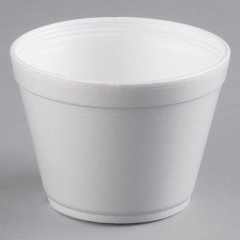 Foam Soup Container, TALL, 10 oz, 1000 pcs, Lids fits;20JL, 20RL  #10SJ20