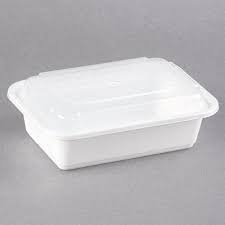 Microwavable Container Rectangular Combo #White 150 sets, 24oz,  #1971006  #Deep