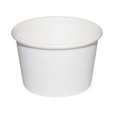 White Paper Container, 16 oz, 500pcs, (Code: EM-16), (Lids Fit: #SL-115,SB-13/14-LF, SB-13/14-LD),